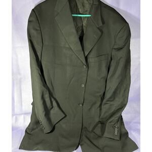 Burberry London Wool Suit Blazer Jacket Black Made in Italy Mens 46 LNG XX